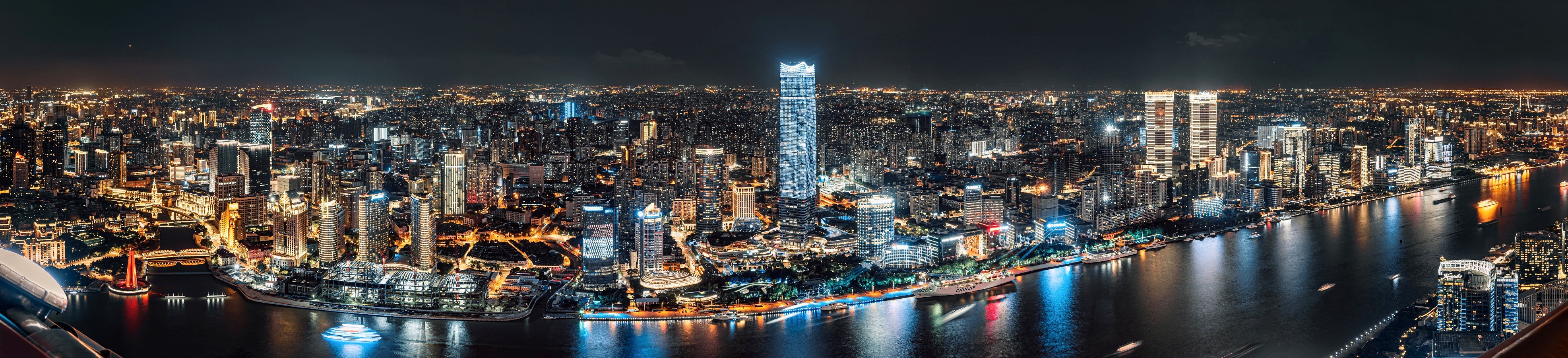 图为北外滩夜景据悉,虹口区以北外滩开发建设为新契机,紧紧围绕"增强